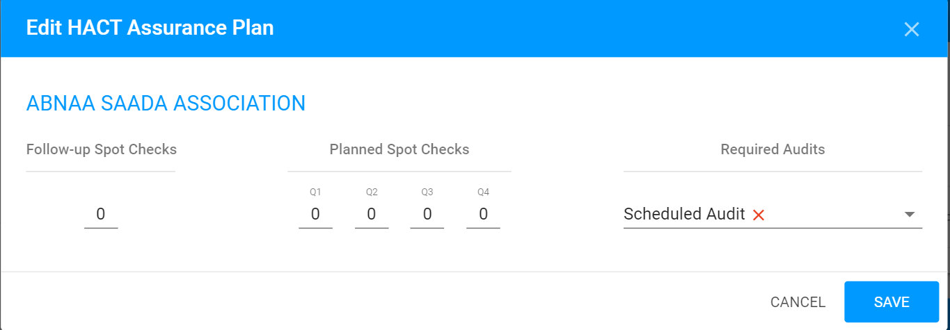 Edit Your HACT Assurance Plan – eTools Help Center / UNICEF
